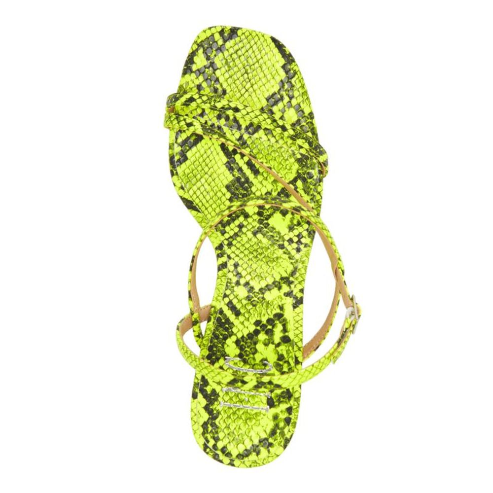 INC Womens Yellow Snake Strappy Loreline Square Toe Stiletto Sandals 6.5 M - Picture 4 of 4